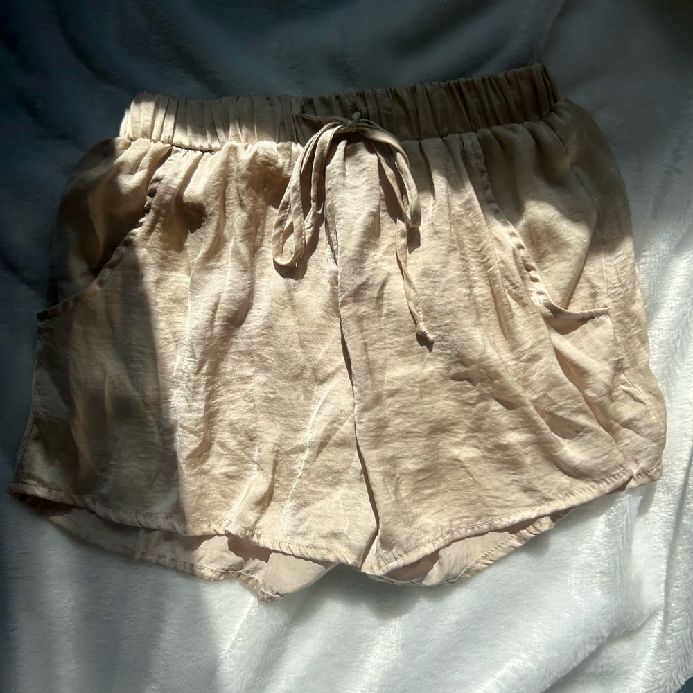 Cream Sleep Shorts